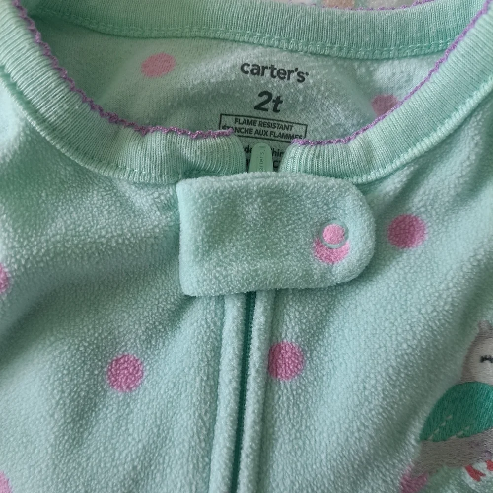 Carter’s Toddler Girls 2T Fleece Footed Pajamas – Lot of 2
